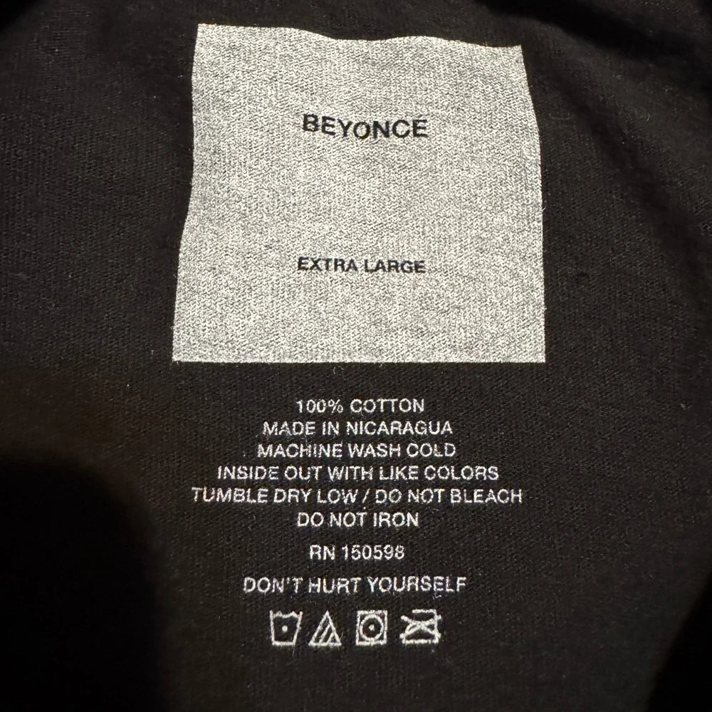 NWOT Beyonce Concert Shirt Mens XL Short Sleeve The Formation World Tour 2016